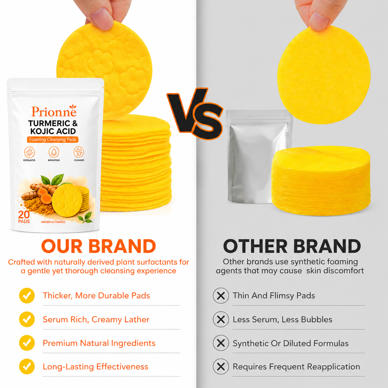 🔥Last Day 68% OFF-Prionne Turmeric Kojic Glow Pads