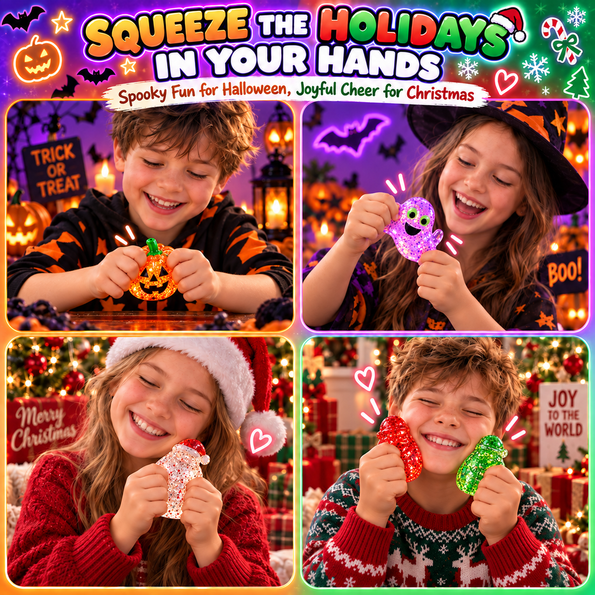 🎃👻🎅 Holiday Character Squishy Toys✨