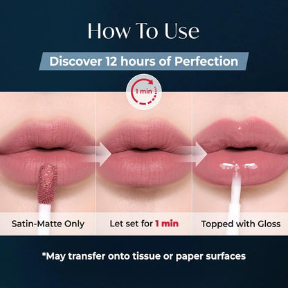Dual-Tone Dual-Ended Liquid Lipstick, Matte & Gloss Two-Tip Lip Color
