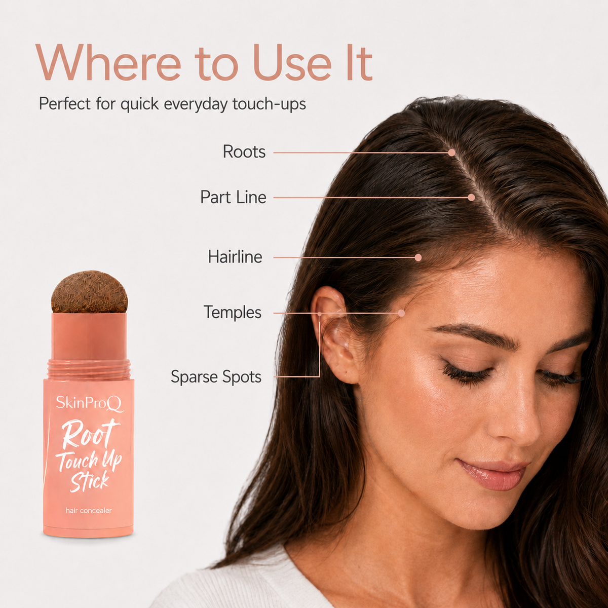 🌱Root Touch-Up Stick – Instant Gray & Scalp Coverage🌱