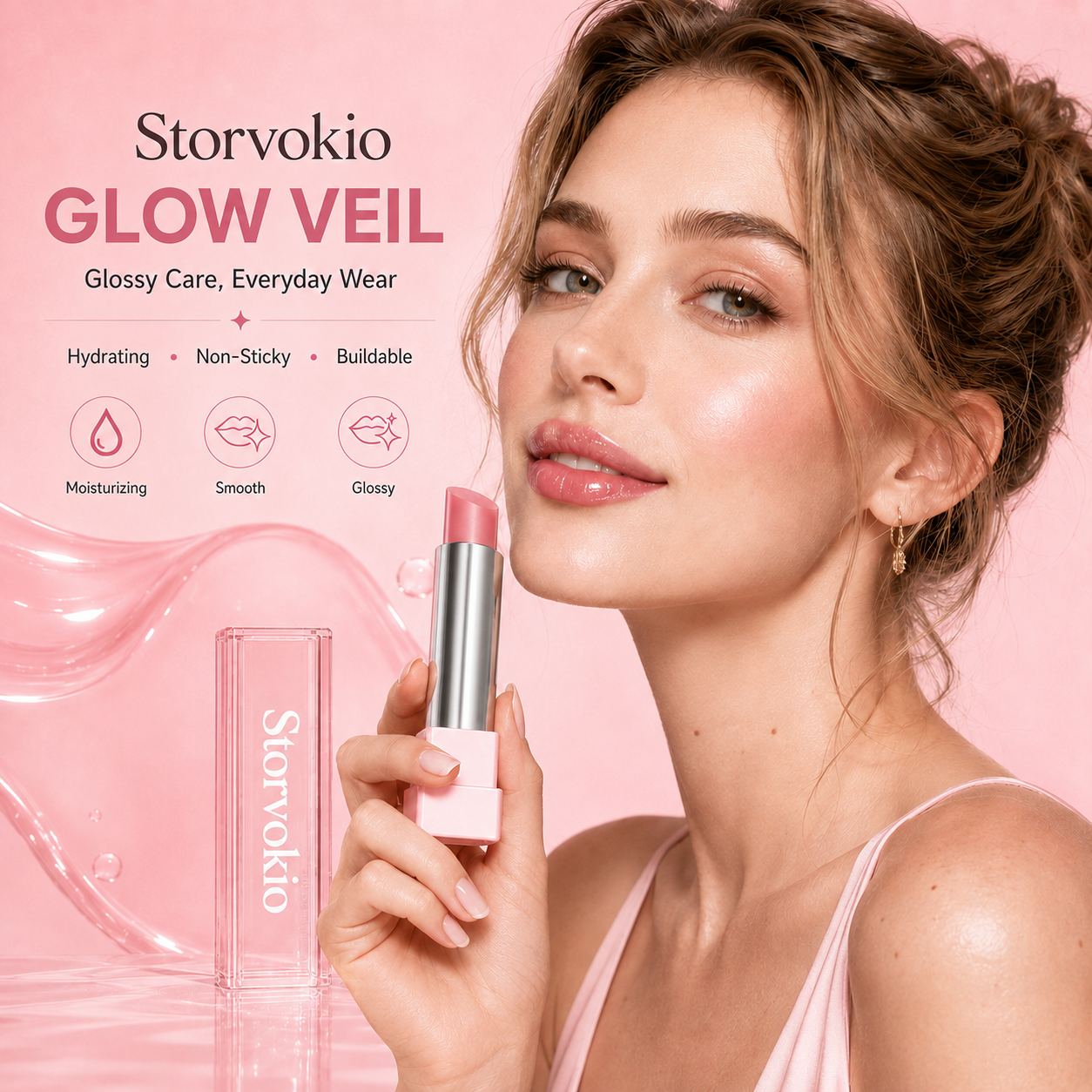 🔥LAST DAY BUY 1 GET 1 FREE🔥 Storvokio 2-in-1 GLOW VEIL LIP SHEEN OIL BALM👄