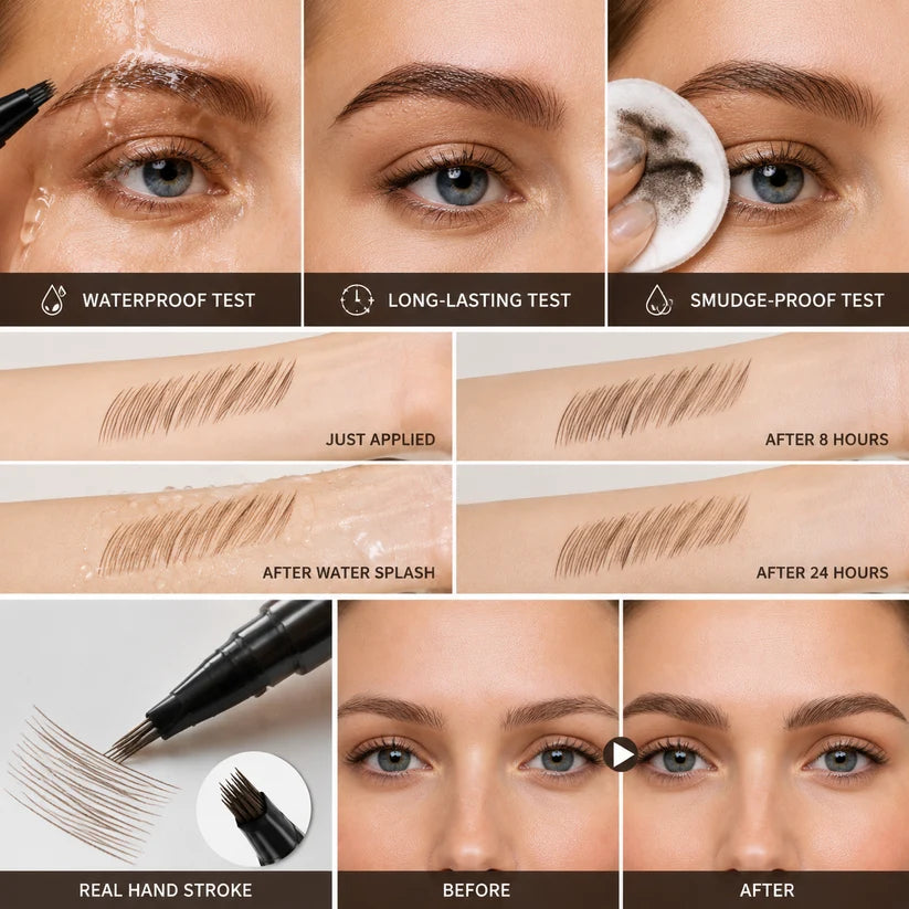 Buy 1 Get 1 Free🔥Waterproof Hair-Like Brow Pen – Smudge-Proof, Long-Lasting Natural Eyebrow Pencil