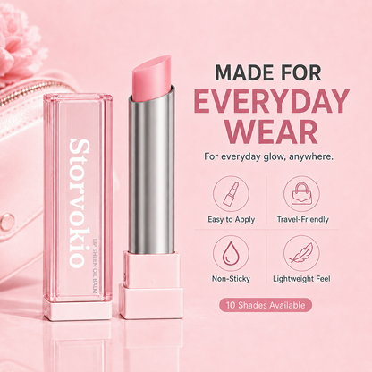 🔥LAST DAY BUY 1 GET 1 FREE🔥 Storvokio 2-in-1 GLOW VEIL LIP SHEEN OIL BALM👄