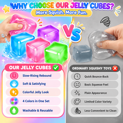 🔥🔥🔥 Stress Relief Jelly Squishy Cubes