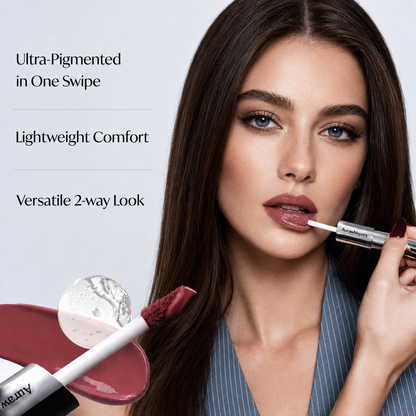 Dual-Tone Dual-Ended Liquid Lipstick, Matte & Gloss Two-Tip Lip Color