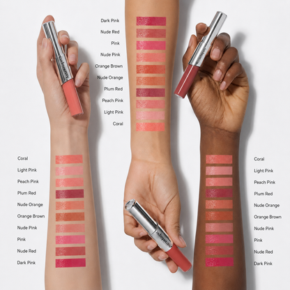 Dual-Tone Dual-Ended Liquid Lipstick, Matte & Gloss Two-Tip Lip Color