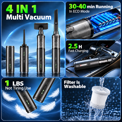 ⏳ LAST DAY: Save 60% 🔥 4-in-1 Cordless Vacuum — Vacuum, Blow, Inflate & Extract